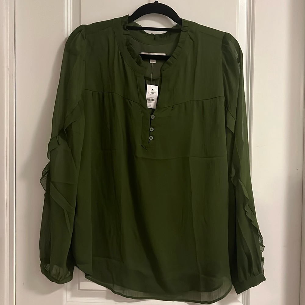 Loft Ruffle Sleeve Blouse